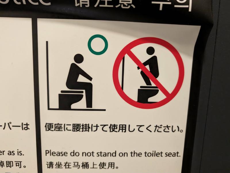 Right vs Wrong way to sit on toilet